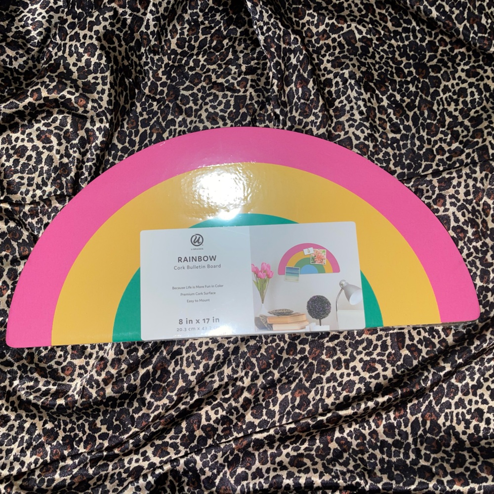 Rainbow Cork Bulletin Board